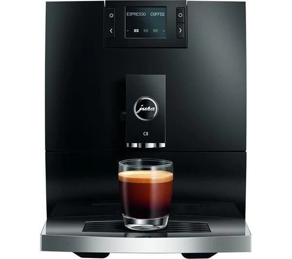 TieDex UK JURA C8 Smart Bean to Cup Coffee Machine - Piano Black