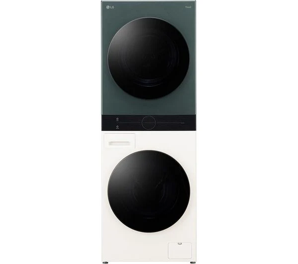 TieDex UK LG WashTower AI Direct Drive WT1210NBTN1 WiFi-enabled 12 kg Washer Dryer - Green & Beige