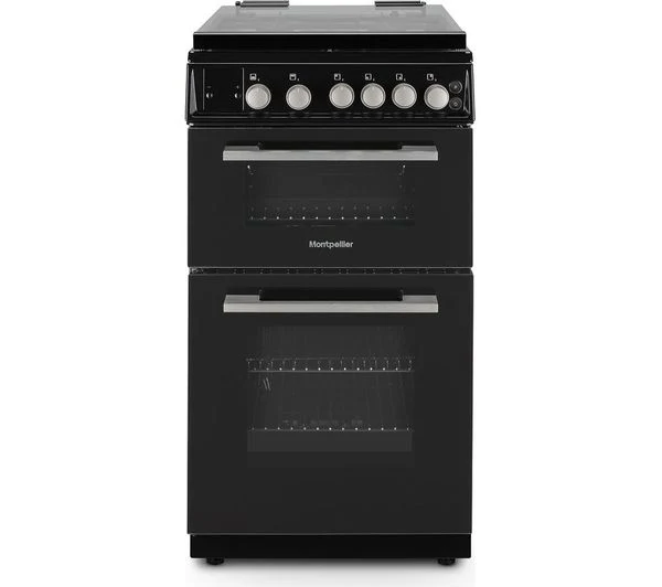 TieDex UK MONTPELLIER MDOG50LK 50 cm Gas Cooker - Black & Silver