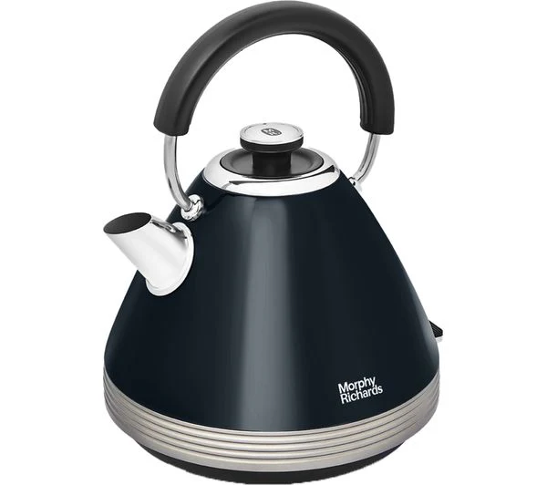 TieDex UK MORPHY RICHARDS Venture Retro Pyramid 100334 Traditional Kettle - Onyx