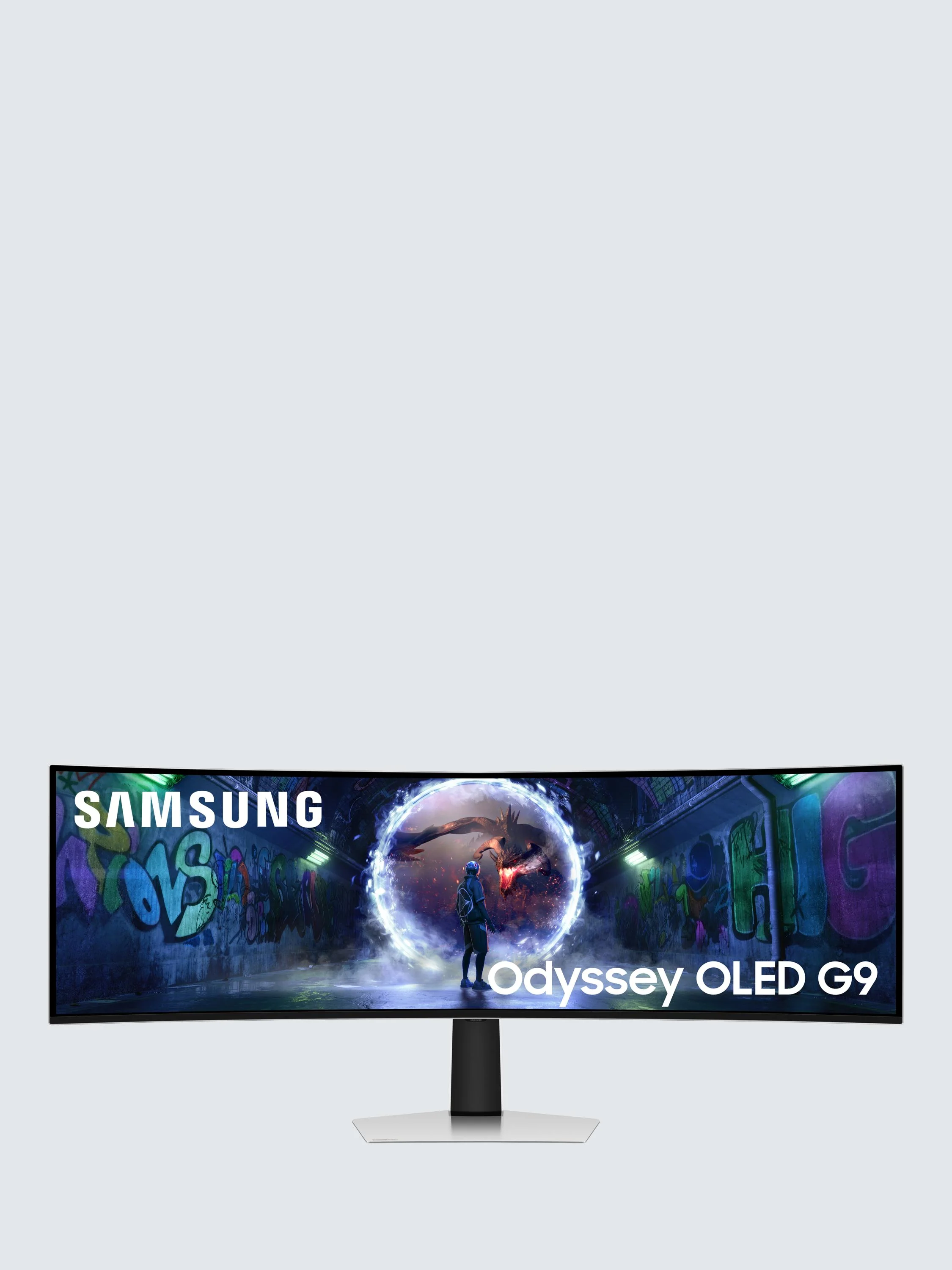 TieDex UK Samsung Odyssey OLED G93SD LS49DG934SUXXU Dual QHD Gaming Monitor, 49”, Silver