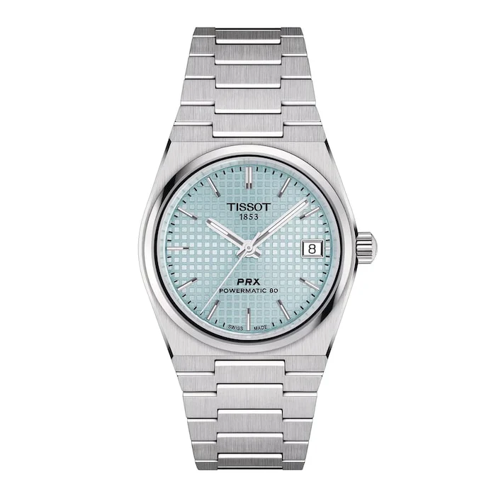 Tissot Automatic 35mm Men’s Watch with Blue Material Dial, Stainless Steel Case & Bracelet, 100m Water Resistant / T1372071135100
