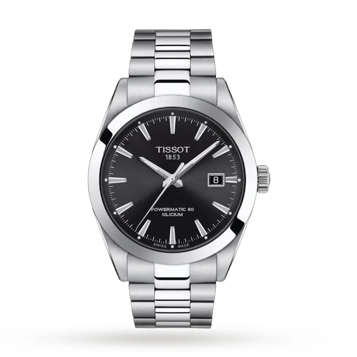 Tissot Automatic 40mm Men’s Watch with Black Material Dial, Stainless Steel Case & Bracelet, 100m Water Resistant / T1274071105100