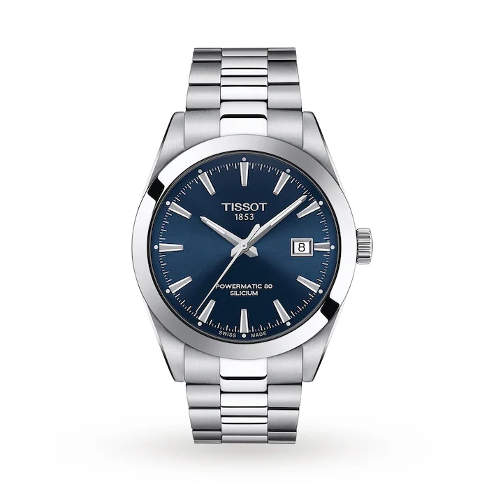 Tissot Automatic 40mm Men’s Watch with Blue Material Dial, Stainless Steel Case & Bracelet, 100m Water Resistant / T1274071104100