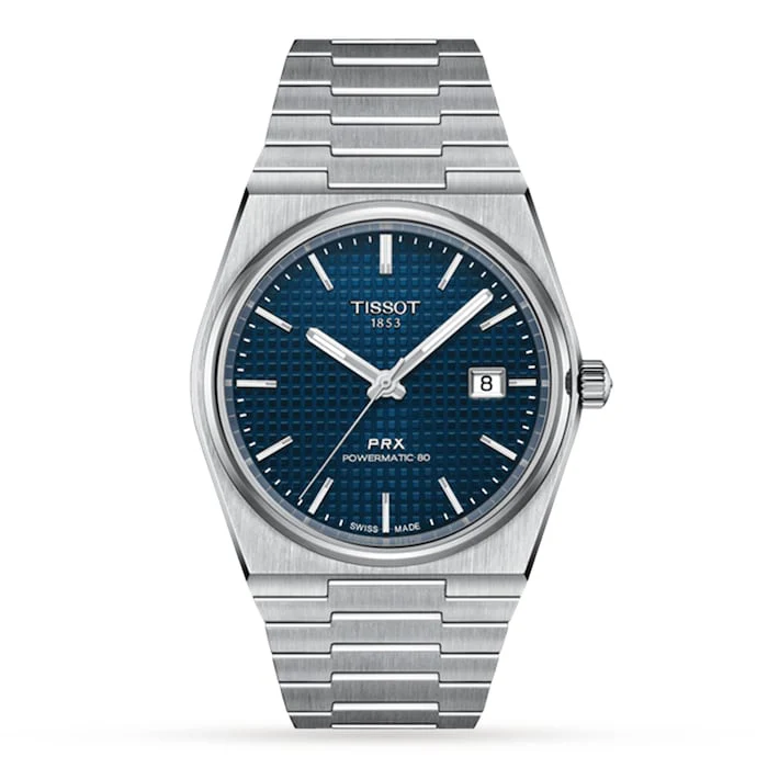 Tissot Automatic 40mm Men’s Watch with Blue Material Dial, Stainless Steel Case & Bracelet, 100m Water Resistant / T1374071104100