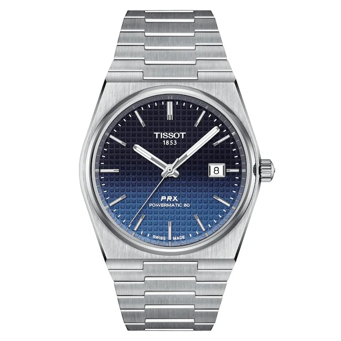 Tissot Automatic 40mm Men’s Watch with Blue Material Dial, Stainless Steel Case & Bracelet, 100m Water Resistant / T1374071105101