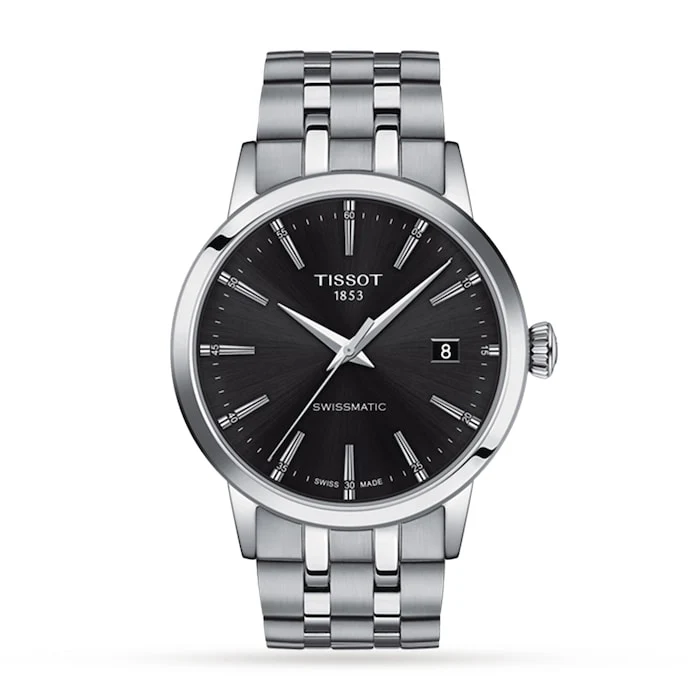 Tissot Automatic 42mm Men’s Watch with Black Material Dial, Stainless Steel Case & Bracelet, 50m Water Resistant / T1294071105100