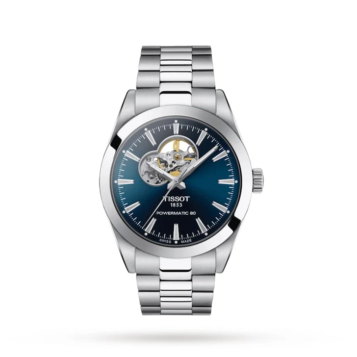Tissot Heritage Automatic 40mm Men’s Watch with Blue Material Dial, Stainless Steel Case & Bracelet, 100m Water Resistant / T1274071104101