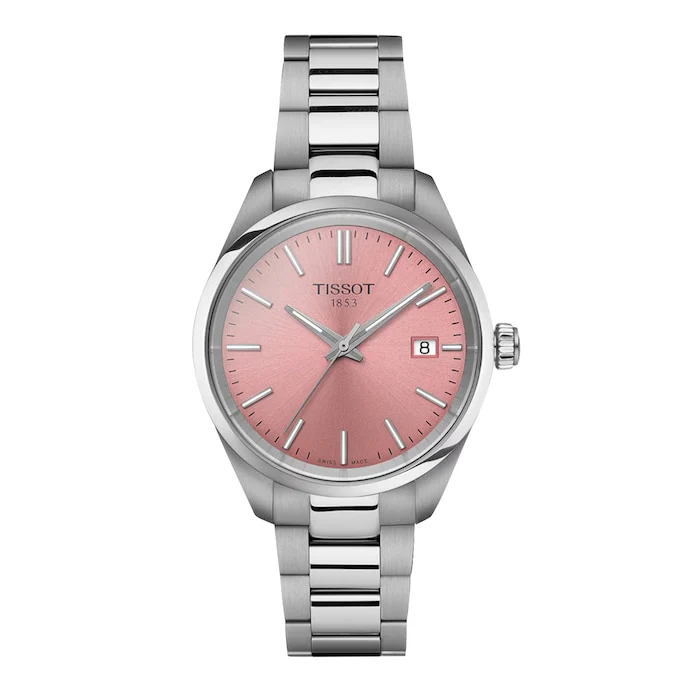 Tissot PR 100 Quartz 34mm Unisex Watch Pink Luxury Watch Swiss Made High Precision Movement T1502101133100