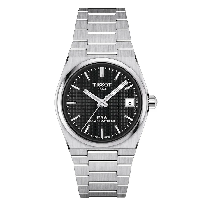 Tissot PRX Powermatic 80 35mm Unisex Watch Black Luxury Watch Swiss Made High Precision Movement  T1372071105100