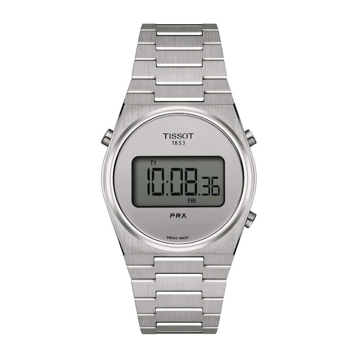 Tissot Quartz 35mm Men’s Watch with Digital Screen Material Dial, Stainless Steel Case & Bracelet, 100m Water Resistant / T1372631103000