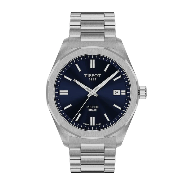 Tissot Quartz 39mm Men’s Watch with Blue Material Dial, Stainless Steel Case & Bracelet, 100m Water Resistant / T1514221104100