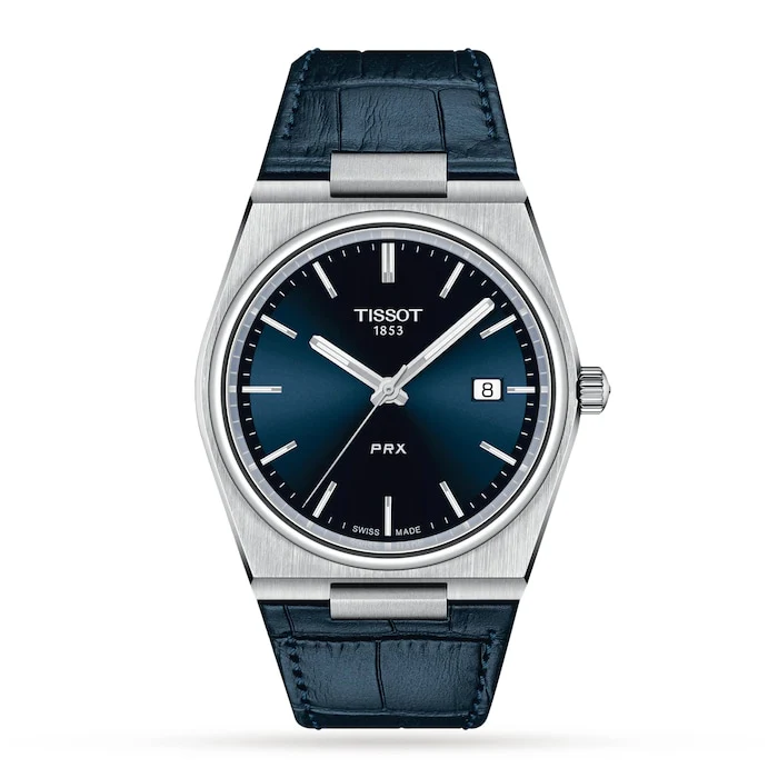 Tissot Quartz 40mm Men’s Watch with Blue Material Dial, Stainless Steel Case, 100m Water Resistant / T1374101604100