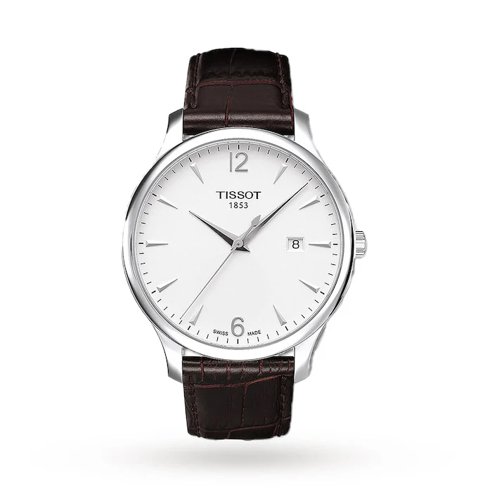 Tissot Quartz 42mm Men’s Watch with White Material Dial, Stainless Steel Case, 30m Water Resistant / T0636101603700