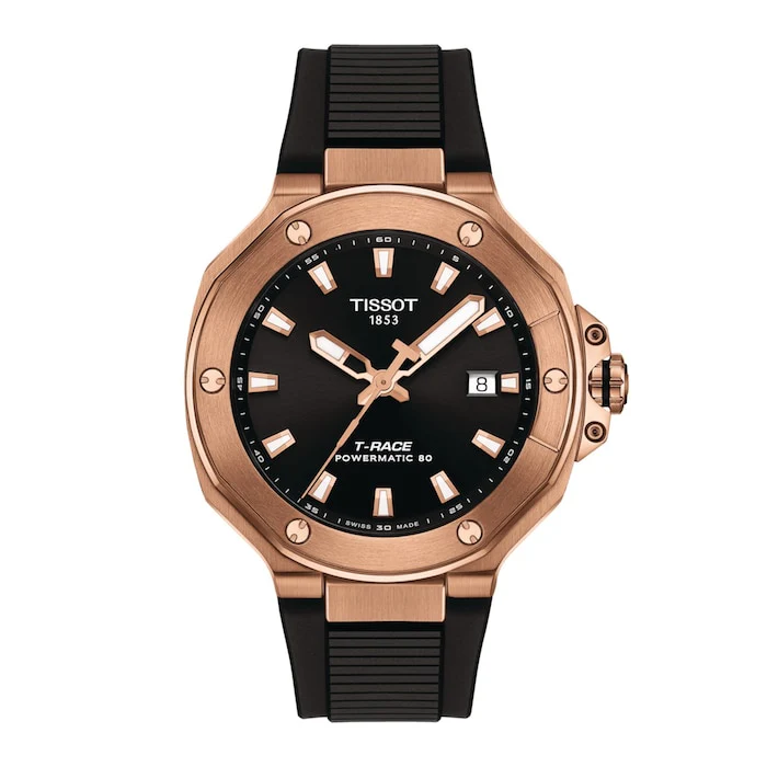 Tissot Sport Automatic 41mm Men’s Watch with Black Material Dial, Stainless Steel Case, 100m Water Resistant / T1418073705100