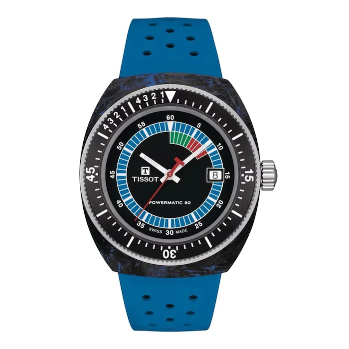 Tissot Sport Automatic 41mm Men’s Watch with Blue Material Dial, Stainless Steel Case, 300m Water Resistant / T1454079705701