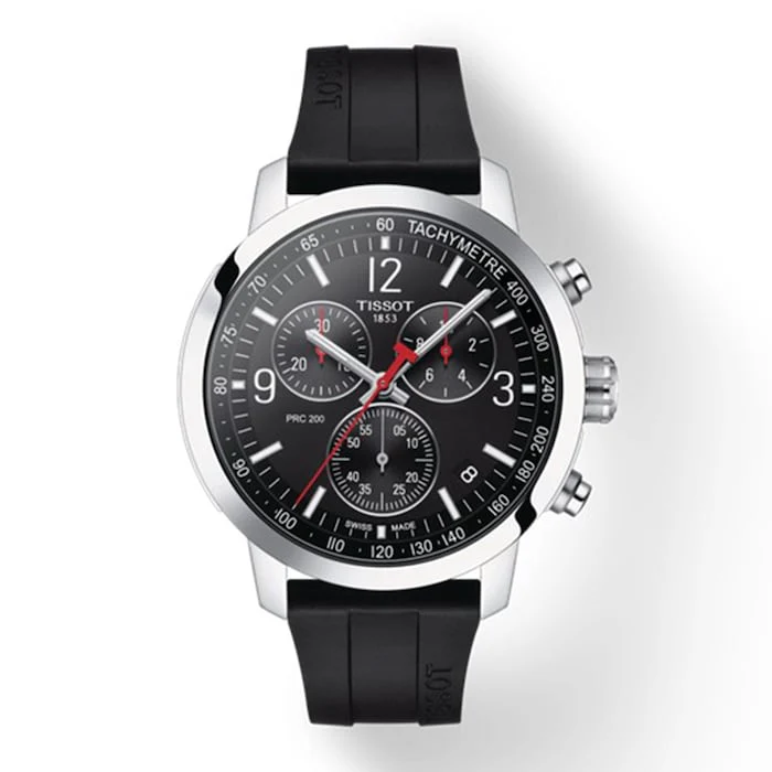 Tissot Sport Quartz 42mm Men’s Watch with Black Material Dial, Stainless Steel Case, 200m Water Resistant / T1144171705700