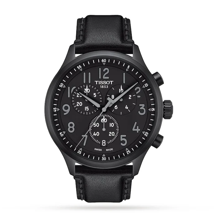 Tissot Sport Quartz 45mm Men’s Watch with Black Material Dial, Stainless Steel Case, 100m Water Resistant / T1166173605200