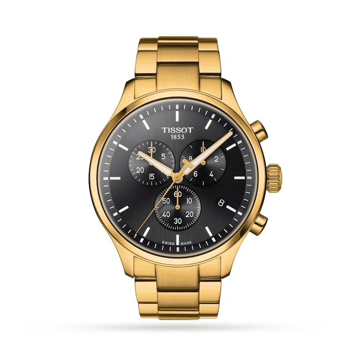 Tissot Sport Quartz 45mm Men’s Watch with Black Material Dial, Stainless Steel Case & Bracelet, 100m Water Resistant / T1166173305100