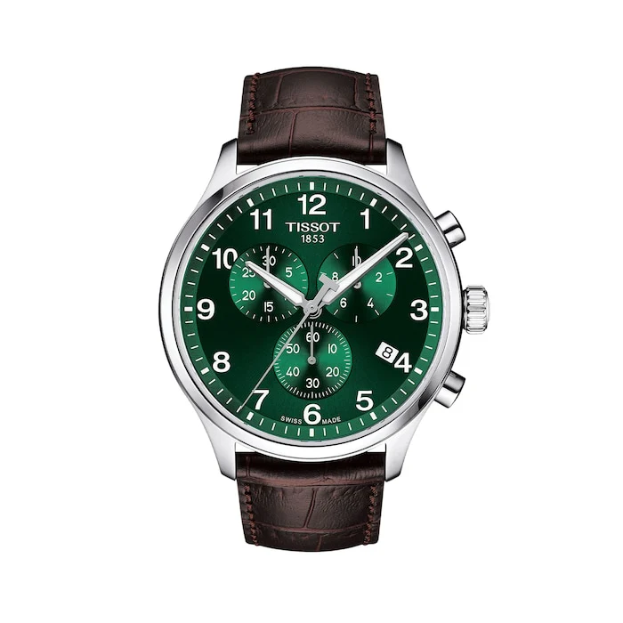 Tissot Sport Quartz 45mm Men’s Watch with Green Material Dial, Stainless Steel Case, 100m Water Resistant / T1166171609200