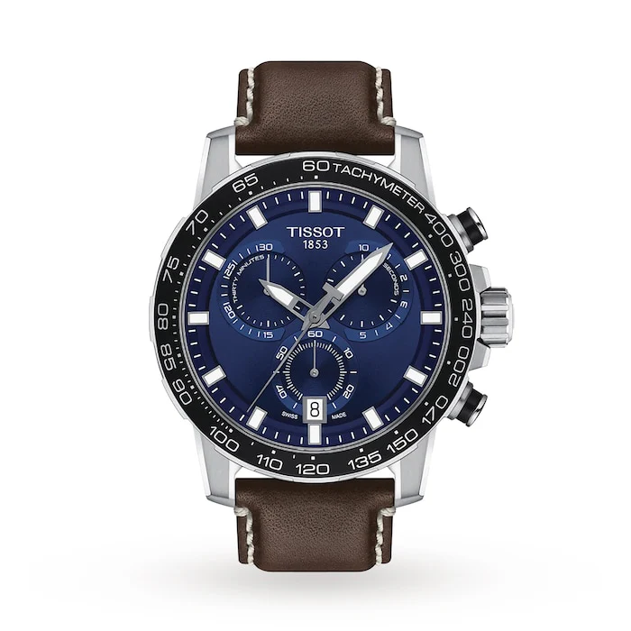 Tissot Sport Quartz Men’s Watch with Blue Material Dial, Stainless Steel Case, 100m Water Resistant / T1256171604100