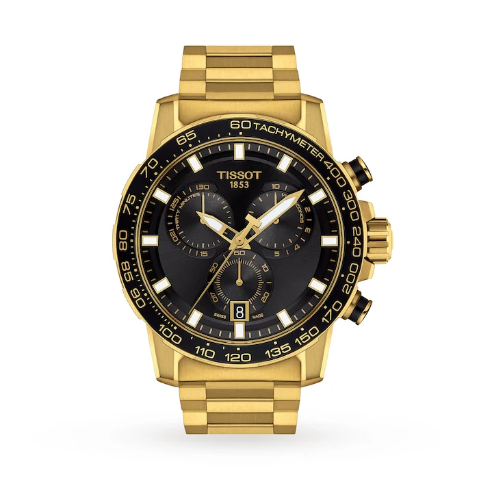 Tissot Supersports Quartz 45.5mm Mens Watch Black Luxury Watch Swiss Made Highâ Precision Movement Sapphire Crystal Stainless Steel Case T1256173305101