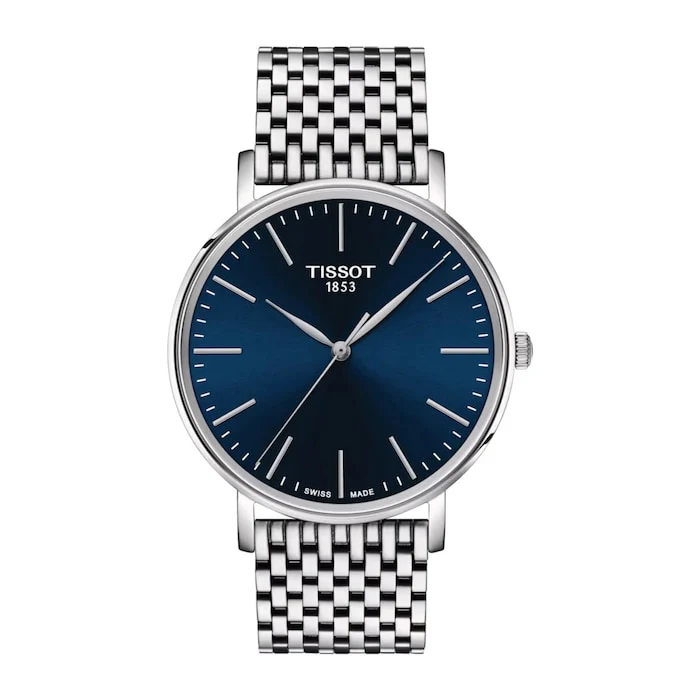 Tissot T-Classic Everytime 40mm Mens Luxury Watch Blue T1434101104100