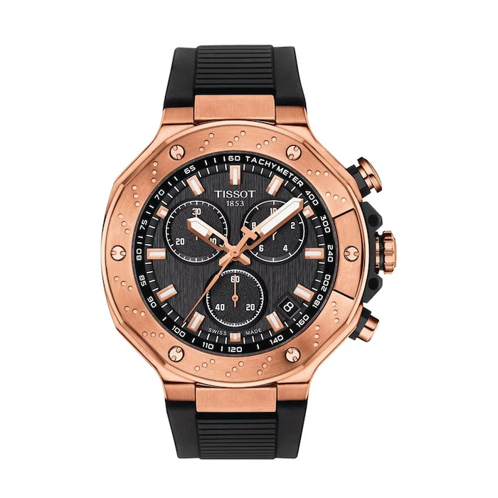 Tissot T-Sport T-Race Chronograph 45mm Mens Watch Black Luxury Watch Swiss Made Highâ Precision Movement Sapphire Crystal Stainless Steel Case  T1414173705100