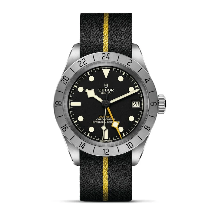 Tudor Automatic 39mm Men’s Watch with Black Material Dial, Stainless Steel Case, 200m Water Resistant / M79470-0002