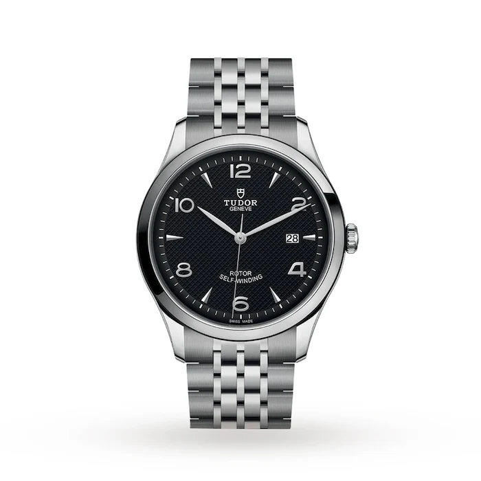 Tudor Automatic 41mm Men’s Watch with Black Material Dial, Stainless Steel Case & Bracelet, 100m Water Resistant / M91650-0002