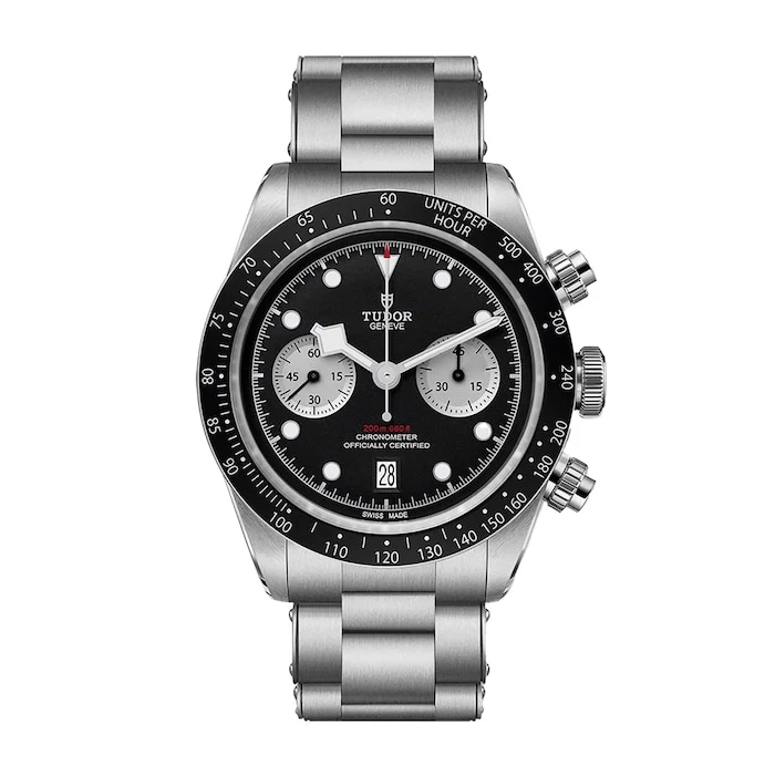 Tudor Automatic 41mm Men’s Watch with Black Material Dial, Stainless Steel Case & Bracelet, 200m Water Resistant / M79360N-0011