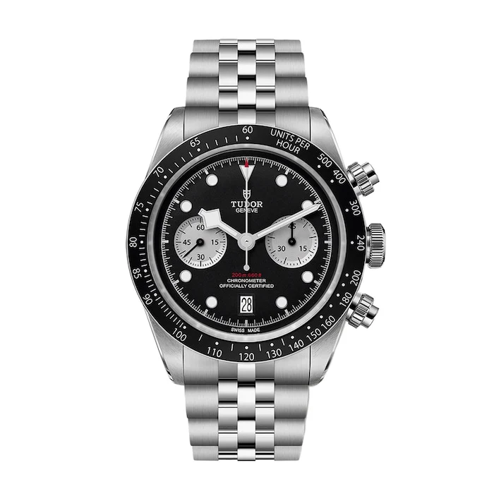 Tudor Automatic 41mm Men’s Watch with Black Material Dial, Stainless Steel Case & Bracelet, 200m Water Resistant / M79360N-0013