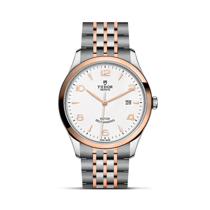 Tudor Automatic 41mm Men’s Watch with White Material Dial, Stainless Steel Case & Bracelet, 100m Water Resistant / M91651-0009