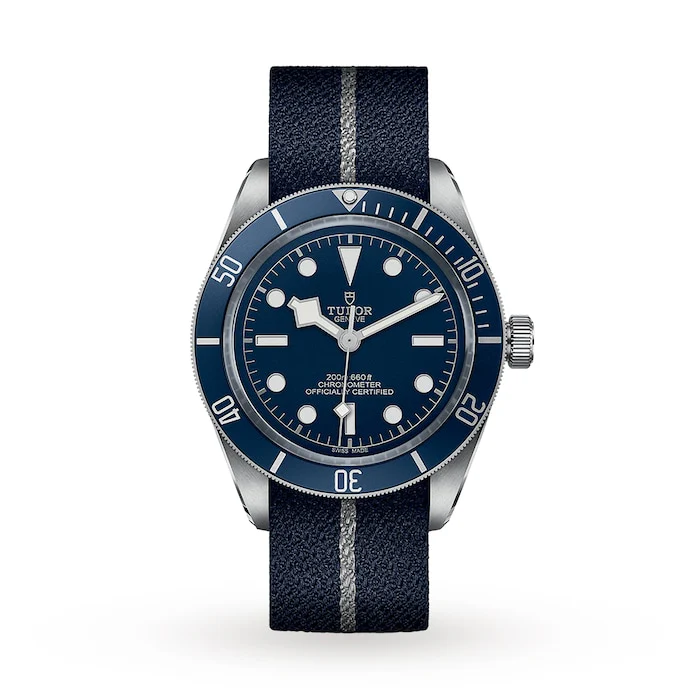 Tudor Black Bay 58 39mm Steel Case Blue Fabric Strap Luxury Watch Luxury Watch Swiss Made Highâ Precision Movement Sapphire Crystal Stainless Steel Case M79030B-0003