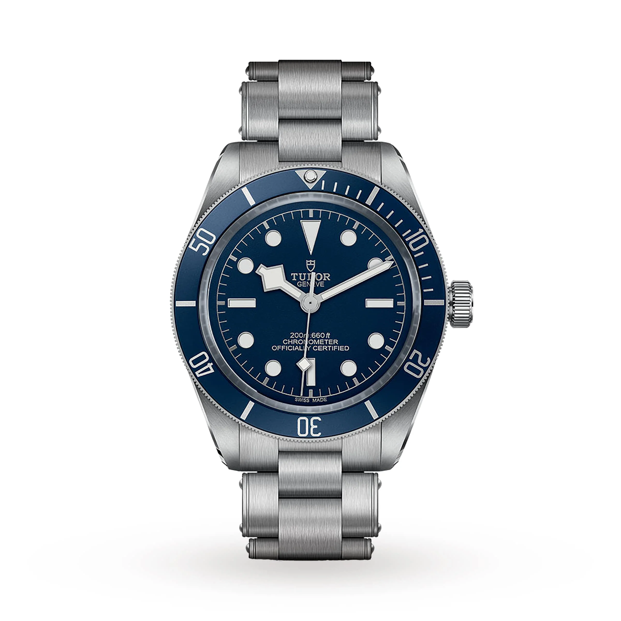 Tudor Heritage Automatic 39mm Men’s Watch with Blue Material Dial, Stainless Steel Case & Bracelet, 200m Water Resistant / M79030B-0001