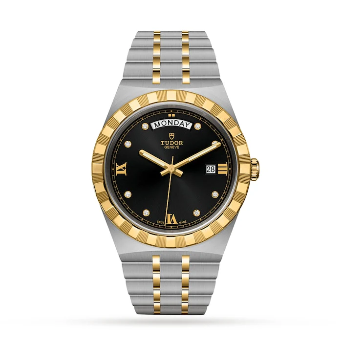 Tudor Heritage Automatic 41mm Men’s Watch with Black Material Dial, Stainless Steel Case & Bracelet, 100m Water Resistant / M28603-0005