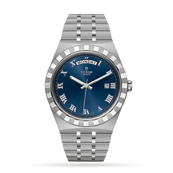 Tudor Heritage Automatic 41mm Men’s Watch with Blue Material Dial, Stainless Steel Case & Bracelet, 100m Water Resistant / M28600-0005