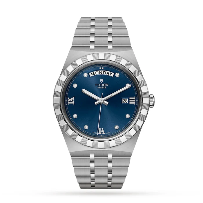 Tudor Heritage Automatic 41mm Men’s Watch with Blue Material Dial, Stainless Steel Case & Bracelet, 100m Water Resistant / M28600-0006