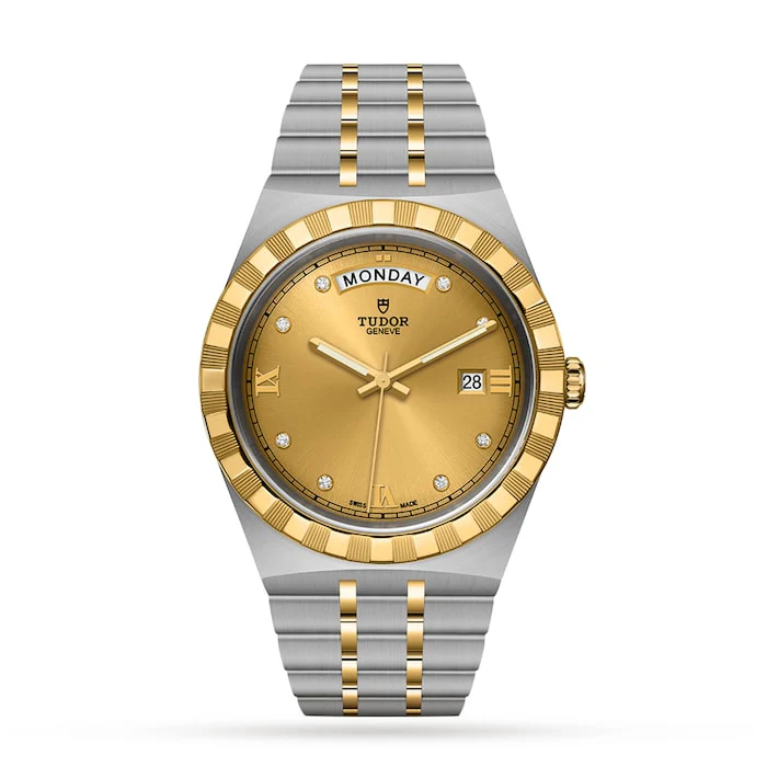 Tudor Heritage Automatic 41mm Men’s Watch with Champagne Material Dial, Stainless Steel Case & Bracelet, 100m Water Resistant / M28603-0006