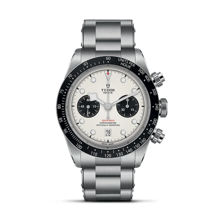 Tudor Heritage Automatic 41mm Men’s Watch with Opaline Material Dial, Stainless Steel Case & Bracelet, 200m Water Resistant / M79360N-0002