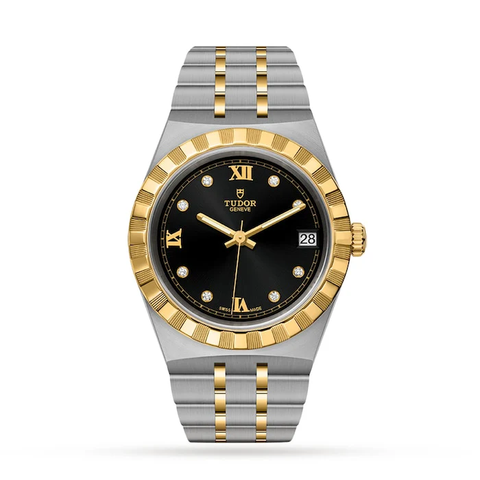 Tudor Royal Date 34mm, Steel Case, Black Dial Luxury Watch Luxury Watch Swiss Made High Precision Movement M28403-0005