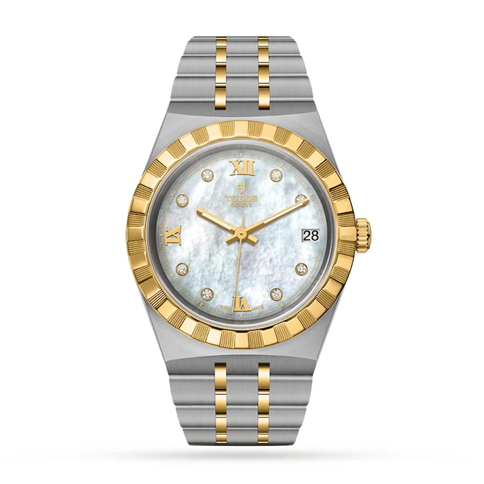 Tudor Royal Date 34mm, Steel Case, White Dial Luxury Watch Luxury Watch Swiss Made High Precision Movement M28403-0007