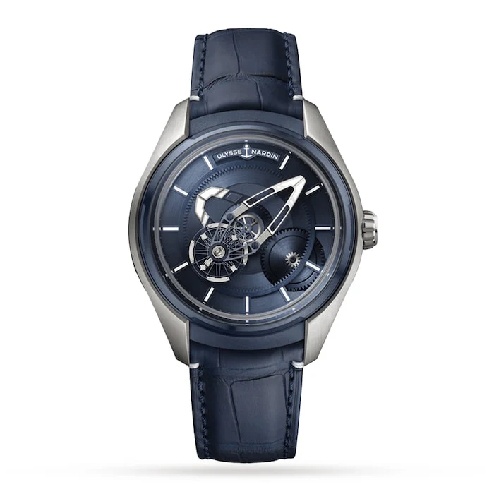 Ulysse Nardin Automatic 43mm Men’s Watch with Blue Material Dial, Titanium Case, 50m Water Resistant / 2303-270/03