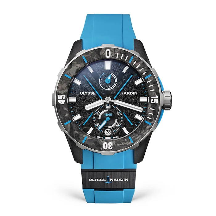 Ulysse Nardin Automatic 44mm Men’s Watch with Black Material Dial, 300m Water Resistant / 1183-170-2B/3A