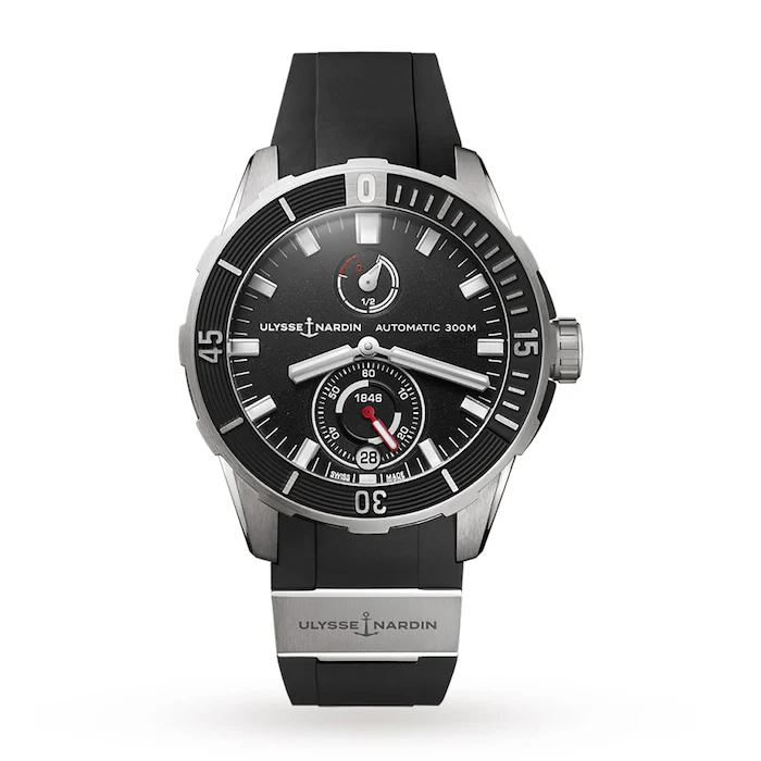 Ulysse Nardin Automatic 44mm Men’s Watch with Black Material Dial, Titanium Case, 300m Water Resistant / 1183-170-3/92