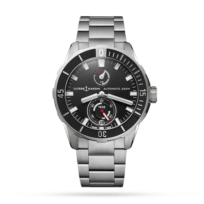 Ulysse Nardin Automatic Men’s Watch with Black Material Dial, Titanium Case, 300m Water Resistant / 1183-170-7M/92