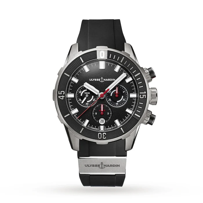 Ulysse Nardin Automatic Men’s Watch with Black Material Dial, Titanium Case, 300m Water Resistant / 1503-170-3/92