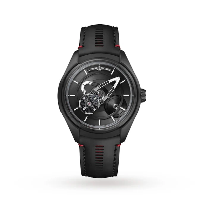 Ulysse Nardin Automatic Men’s Watch with Black Material Dial, Titanium Case, 50m Water Resistant / 2303-270.1/BLACK