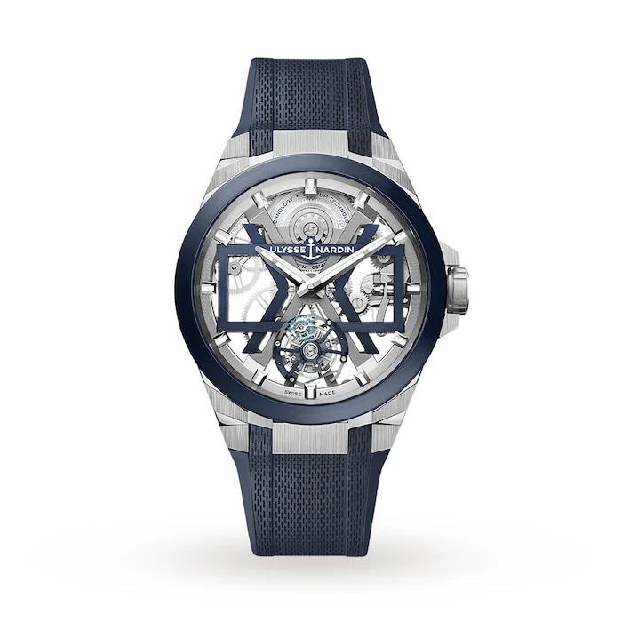 Ulysse Nardin Automatic Men’s Watch with Blue Material Dial, Titanium Case, 50m Water Resistant / 1723-400-3A/03