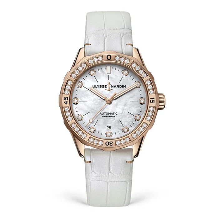 Ulysse Nardin Diver 39mm 18ct Rose Gold Case Luxury Watch Luxury Watch Swiss Made High Precision Movement 8162-182B/10